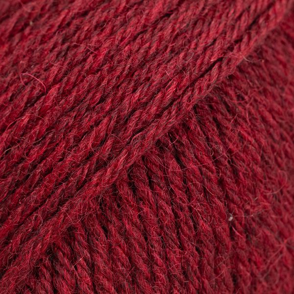 Rouge cerise chiné – Laine DROPS Saga pure laine, 50 g / 100 m