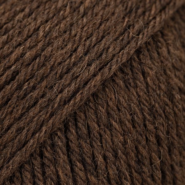 Brun café chiné – Laine DROPS Saga pure laine, 50 g / 100 m