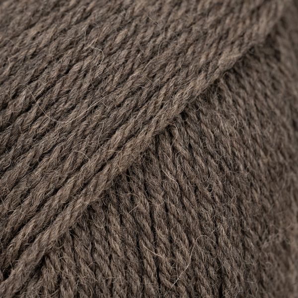 Brun écorce chiné – Laine DROPS Saga pure laine, 50 g / 100 m