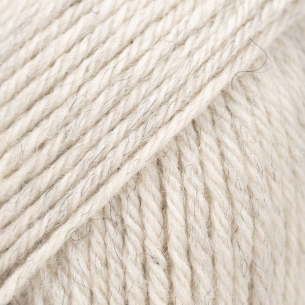 Blanc bouleau chiné – Laine DROPS Saga pure laine, 50 g / 100 m