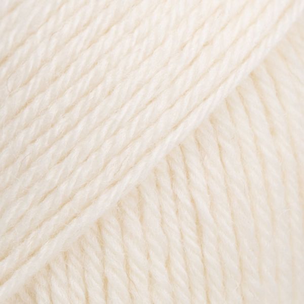 Blanc cassé – Laine DROPS Saga pure laine, 50 g / 100 m
