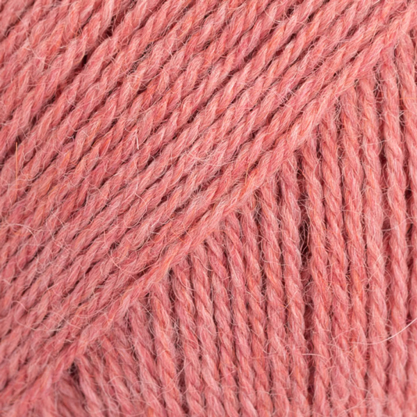 Rose fraise chiné – Laine DROPS Flora laine et alpaga, 50 g / 210 m