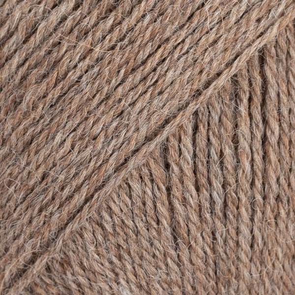 Marron chiné – Laine DROPS Flora laine et alpaga, 50 g / 210 m
