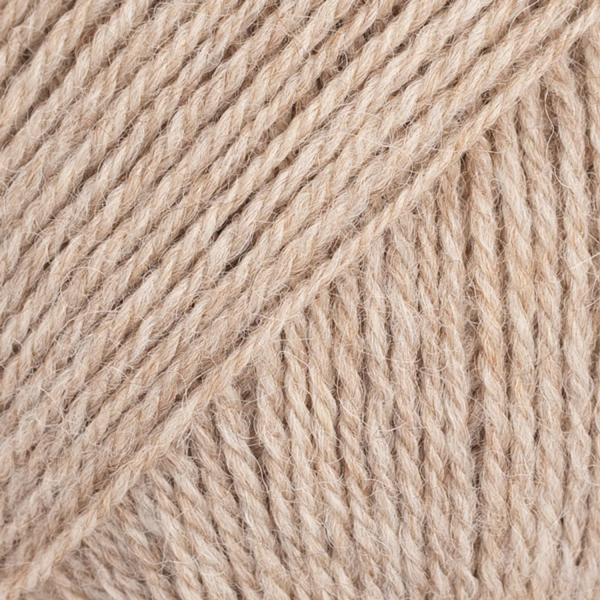 Beige chiné – Laine DROPS Flora laine et alpaga, 50 g / 210 m