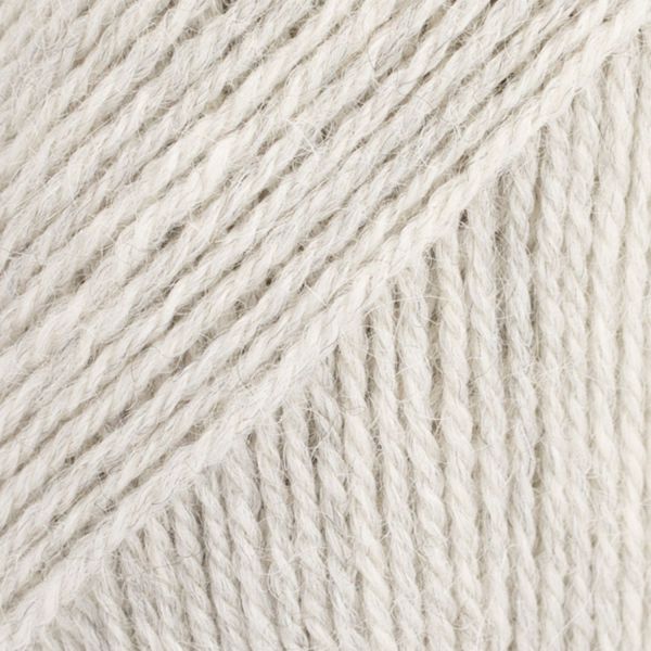 Gris clair chiné – Laine DROPS Flora laine et alpaga, 50 g / 210 m