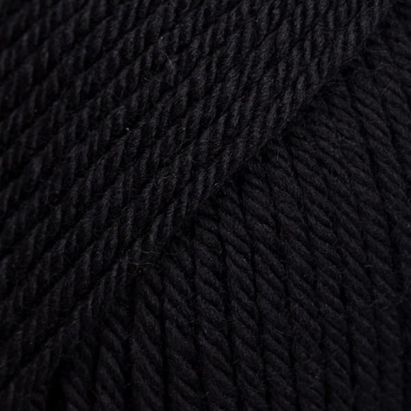 Noir – Laine DROPS Daisy mérinos extrafine, 50 g / 110 m