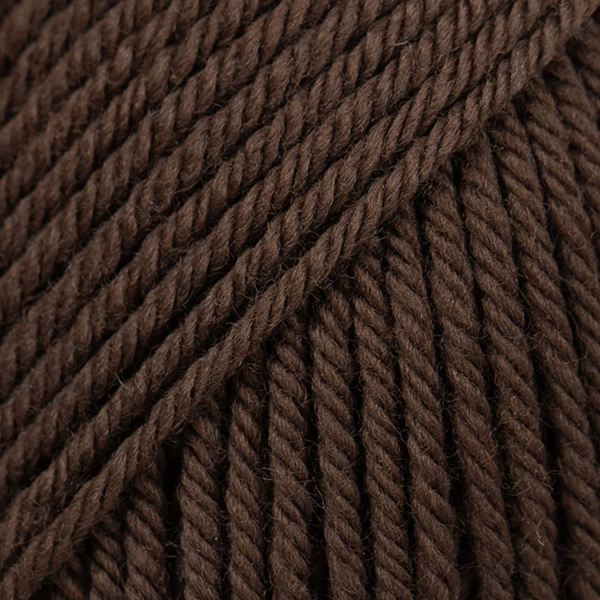 Marron foncé – Laine DROPS Daisy mérinos extrafine, 50 g / 110 m
