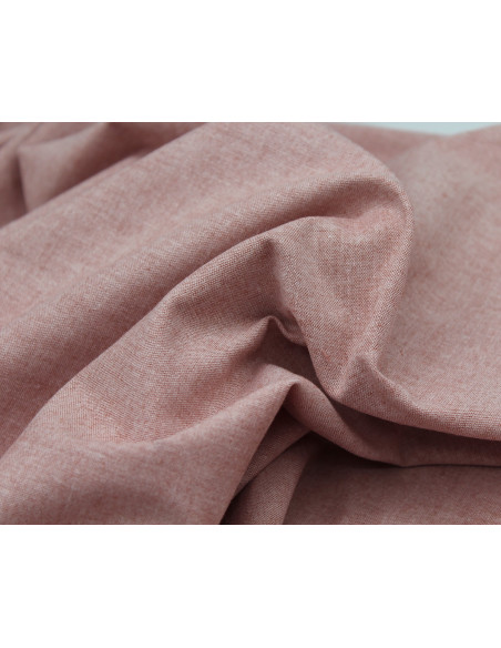 Chambray coton coloris rose boudoir