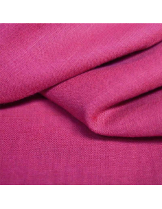 Lin lavé coloris rose fushia