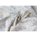 Popeline coton BIO naturel motif Tie and diy bleu ciel