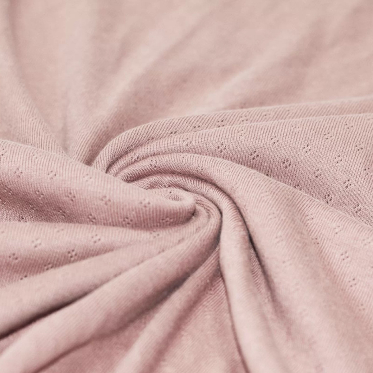 Jersey coton maille pointelle coloris rose nude Jersey coton maille pointelle coloris rose nude