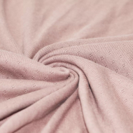 Jersey coton maille pointelle coloris rose nude Jersey coton maille pointelle coloris rose nude
