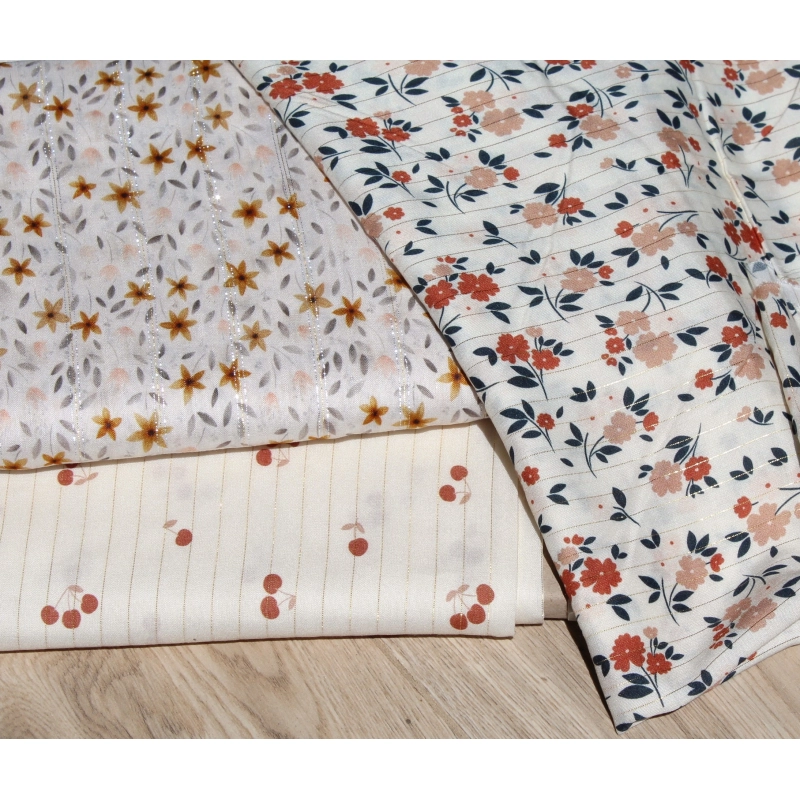 Viscose rayée lurex coloris exclusif By Minimel pour Batikou