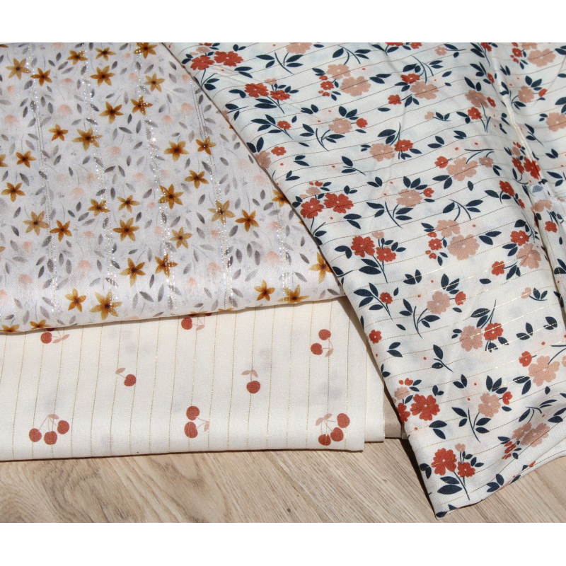 Viscose rayée lurex coloris exclusif By Minimel pour Batikou