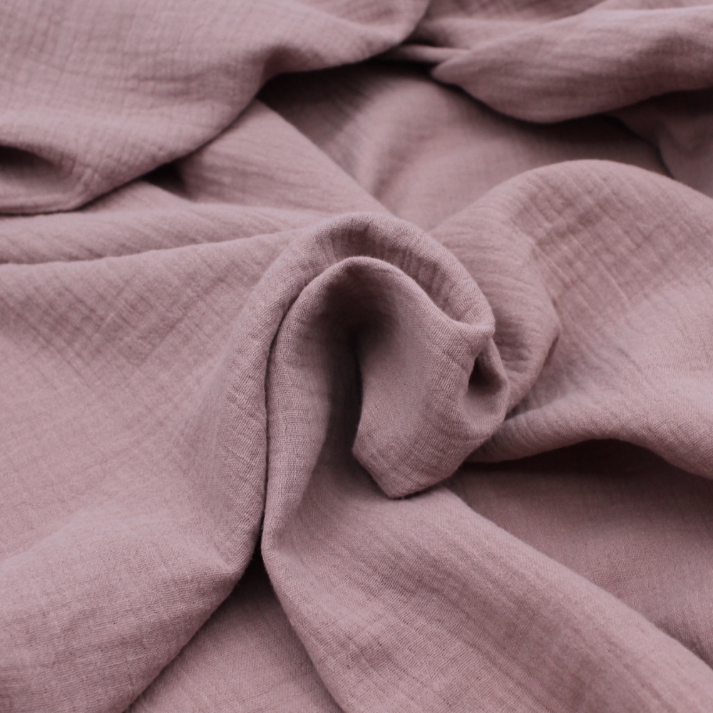 Double gaze de coton BIO glycine pastel