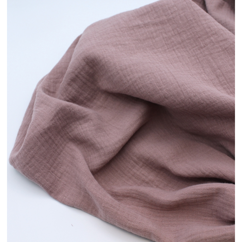 Double gaze de coton BIO glycine pastel