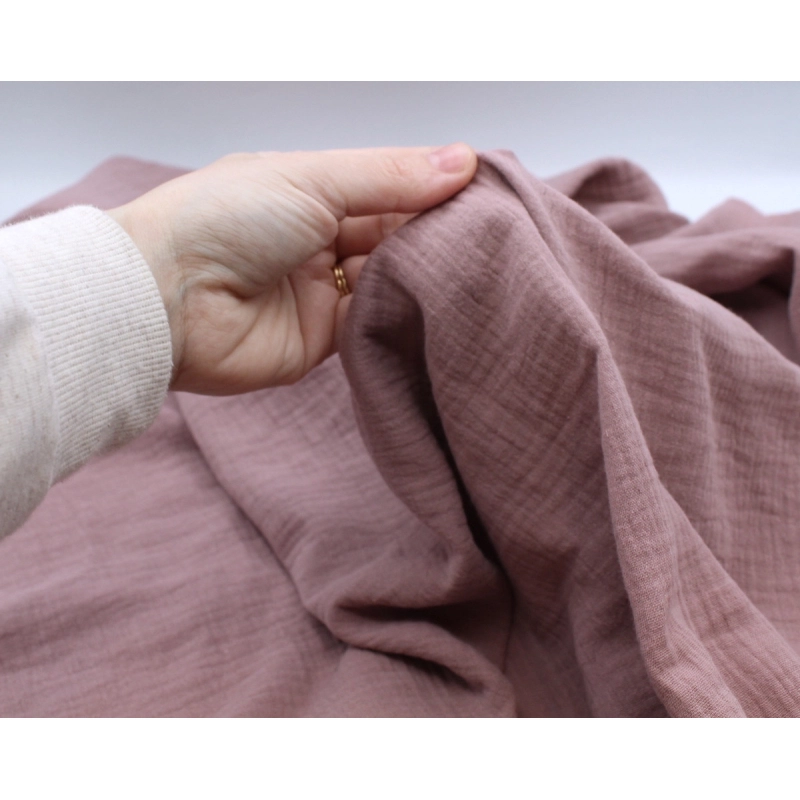 Double gaze de coton BIO glycine pastel