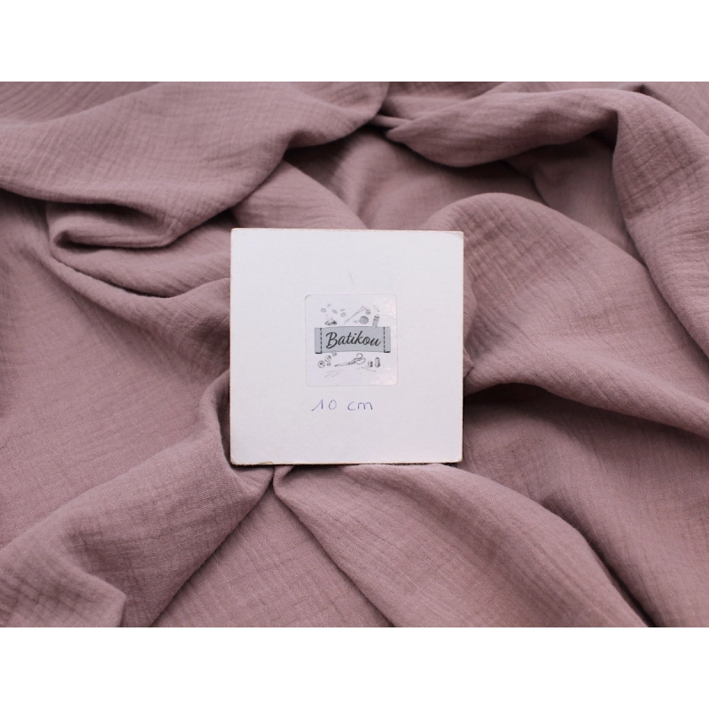 Double gaze de coton BIO glycine pastel