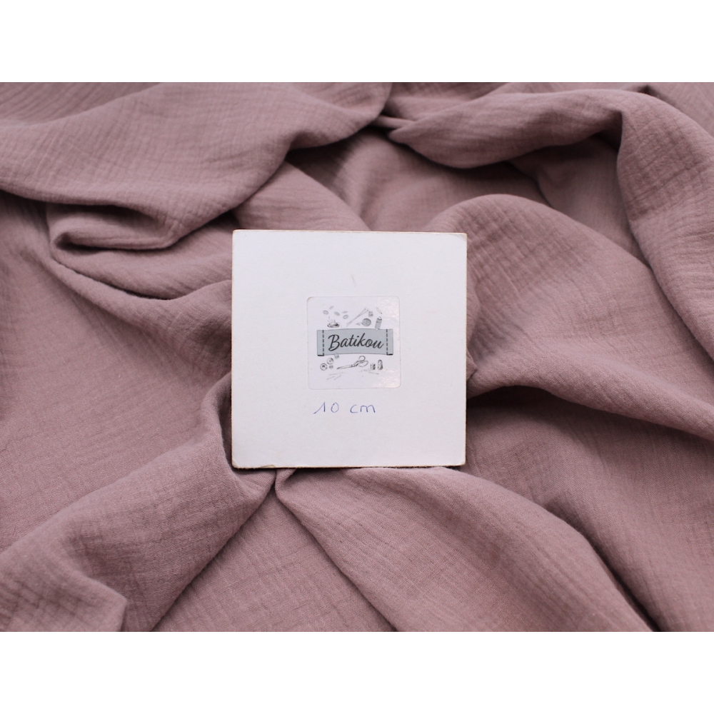 Double gaze de coton BIO glycine pastel