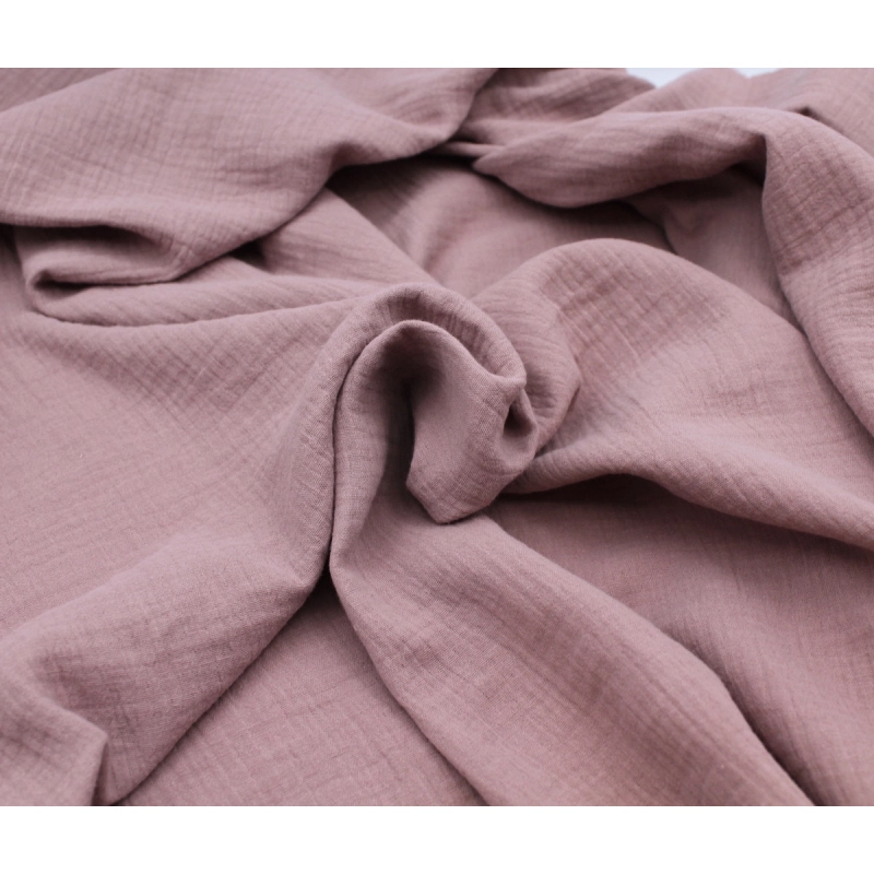 Double gaze de coton BIO glycine pastel