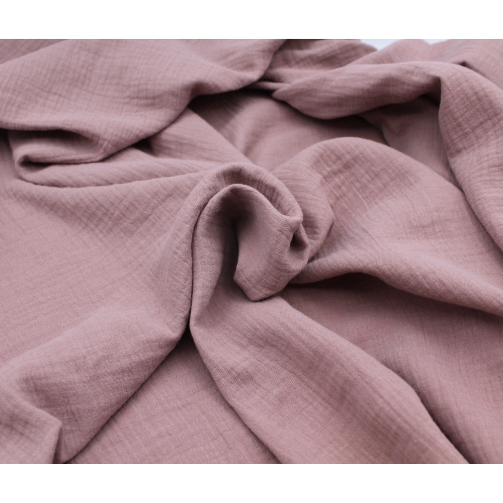 Double gaze de coton BIO glycine pastel