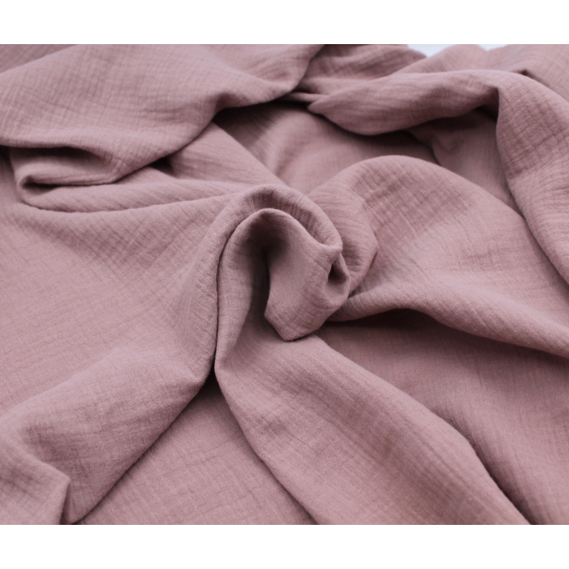 Double gaze de coton BIO glycine pastel