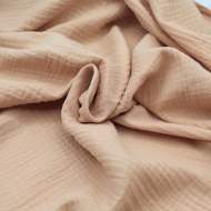 Double gaze de coton BIO nude pêche