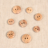 Bouton de bois naturel ( 13mm / 15mm / 18mm)