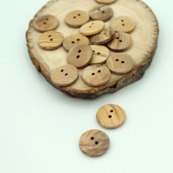 Bouton de bois naturel ( 13mm / 15mm / 18mm) 2