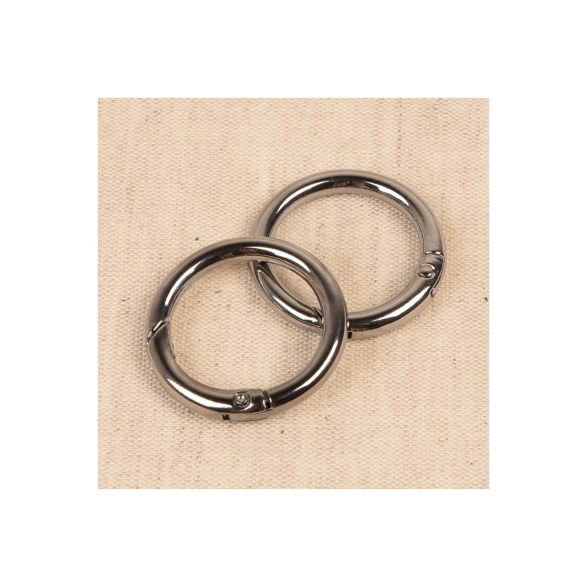 Anneaux sac en métal 25mm (coloris au choix) Lot de 2