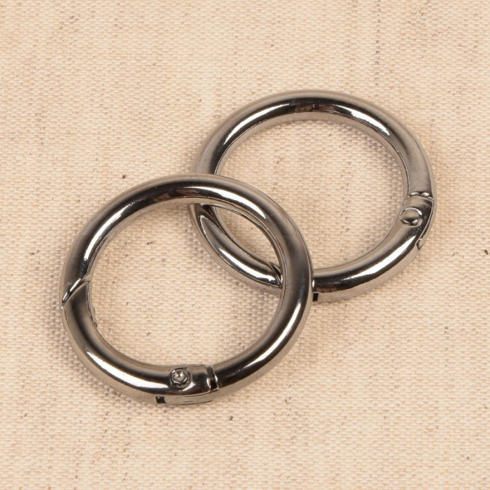 Anneaux sac en métal 25mm (coloris au choix) Lot de 2