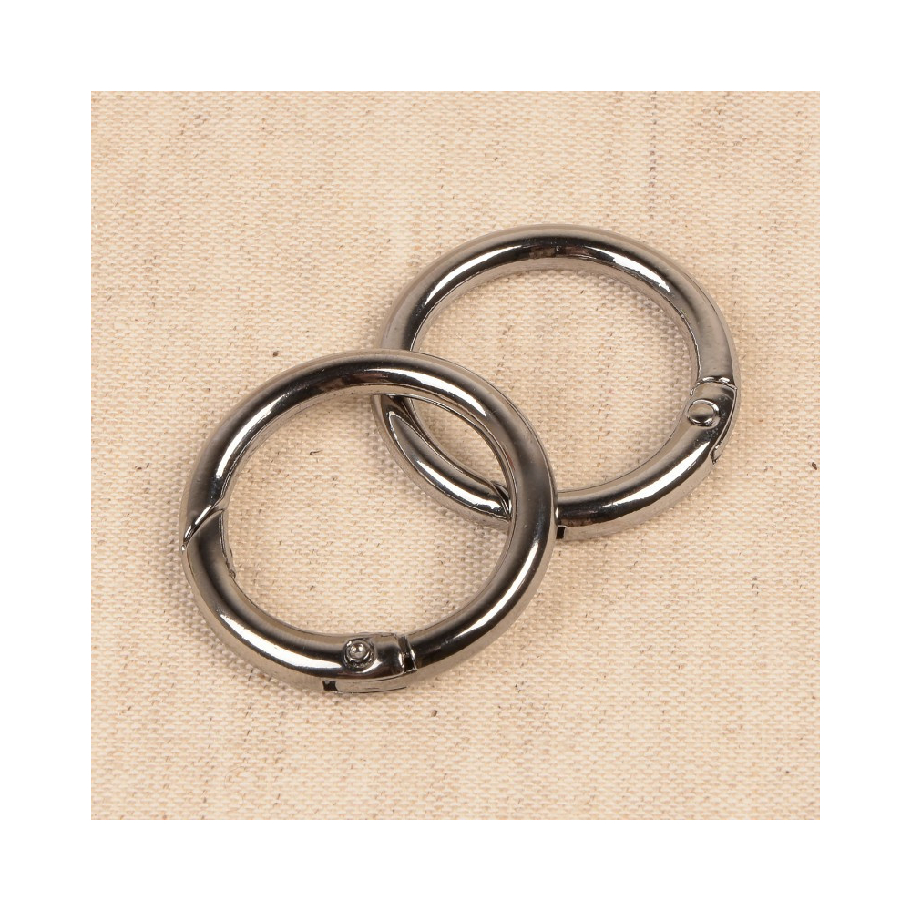Anneaux sac en métal 25mm (coloris au choix) Lot de 2