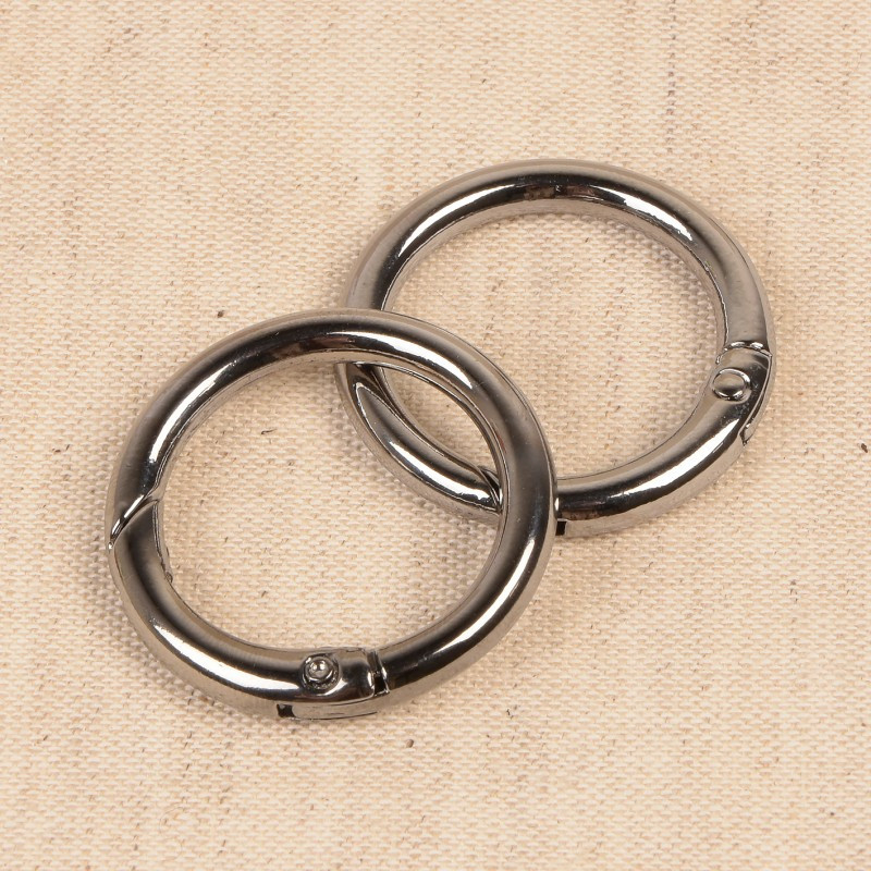 Anneaux sac en métal 25mm (coloris au choix) Lot de 2