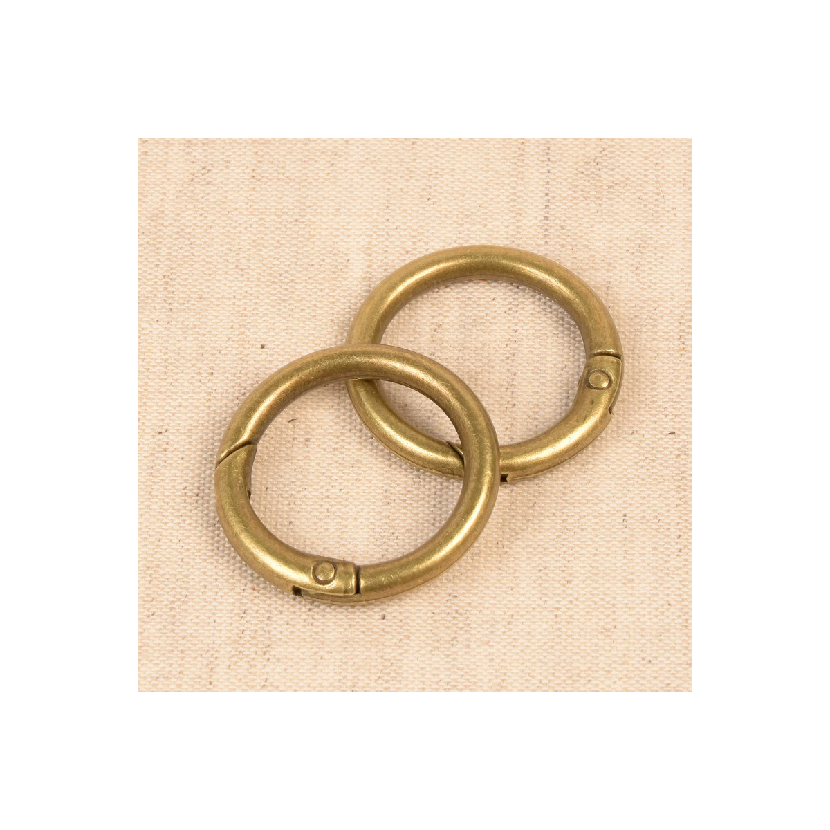 Anneaux sac en métal 25mm (coloris au choix) Lot de 2