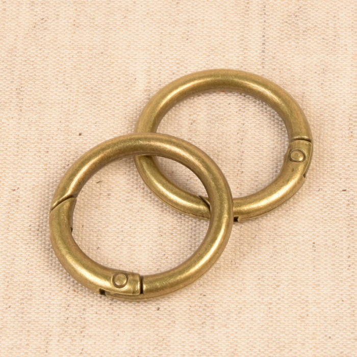 Anneaux sac en métal 25mm (coloris au choix) Lot de 2