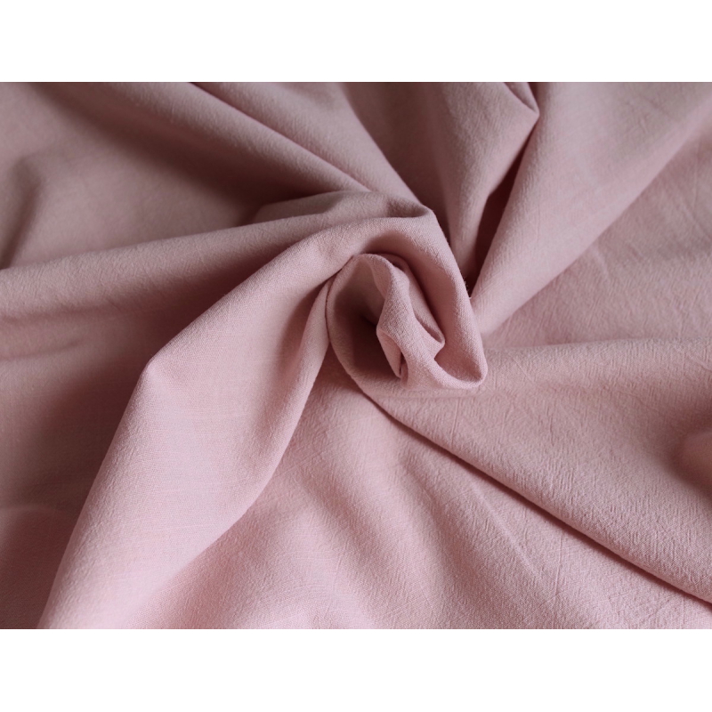 Coton lavé bio coloris vieux rose poudré