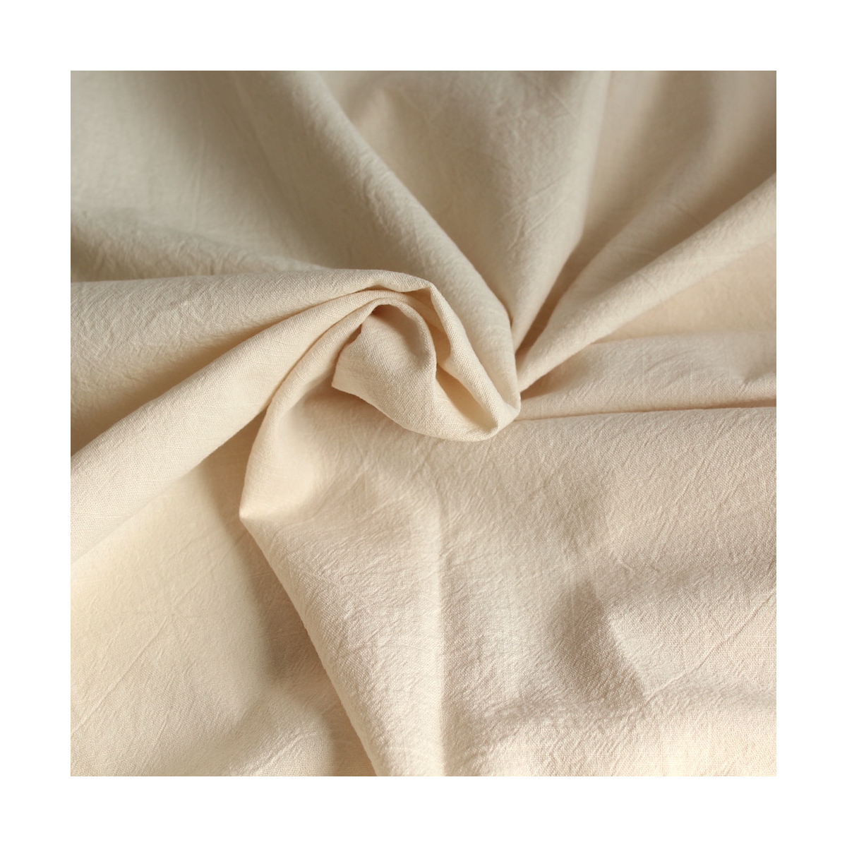 Coton lavé bio coloris vanille Qualité Oeko-tex - 1 Coton lavé bio coloris vanille Qualité Oeko-tex - 1