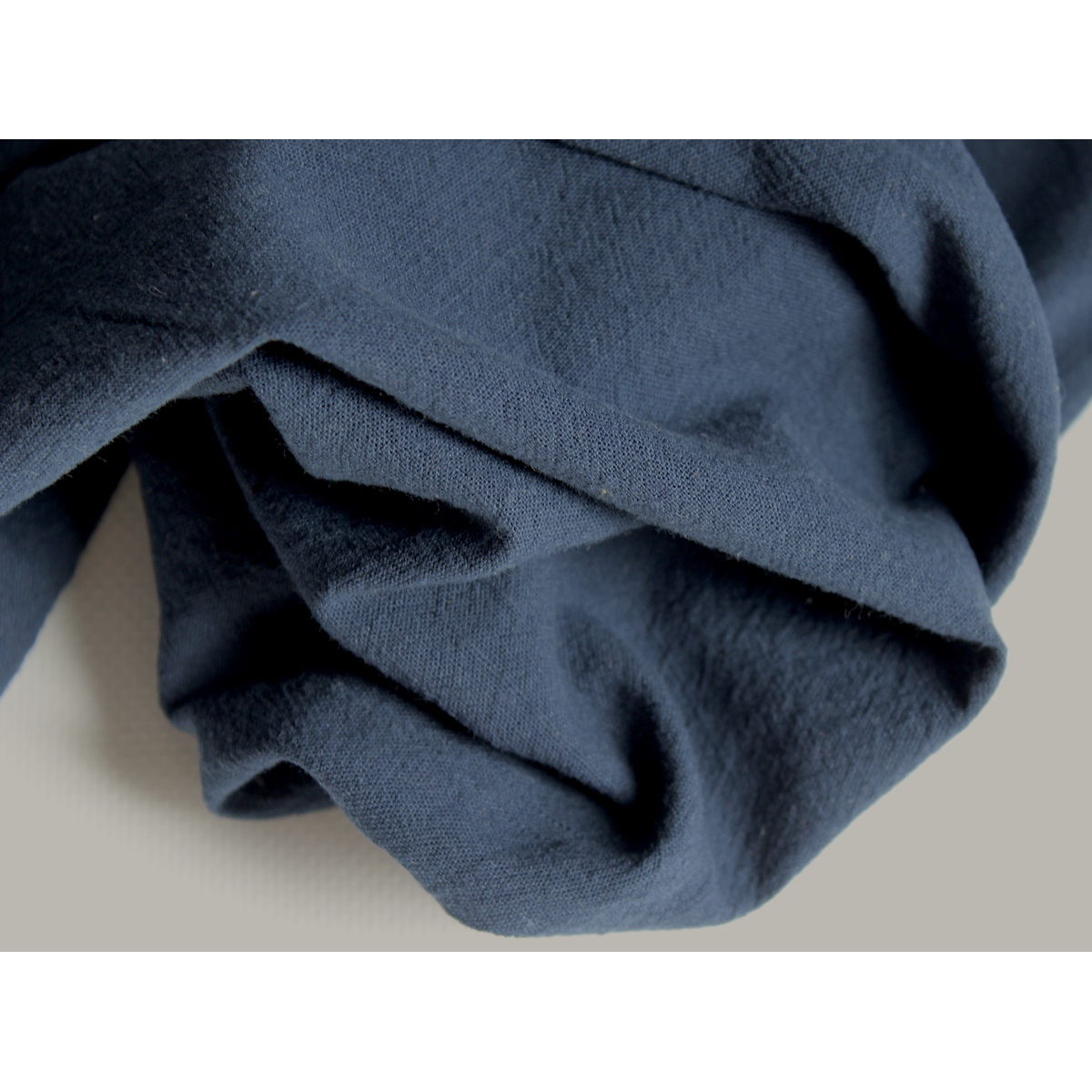 Coton lavé bio coloris bleu marine