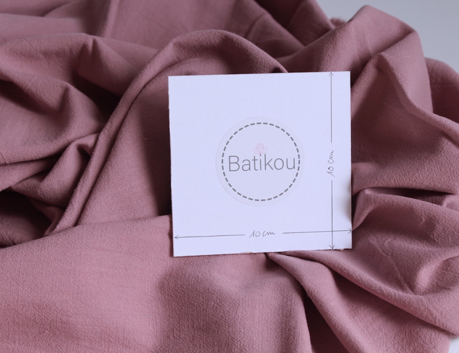 Coton lavé bio coloris bois de rose Qualité Oeko-tex - 4