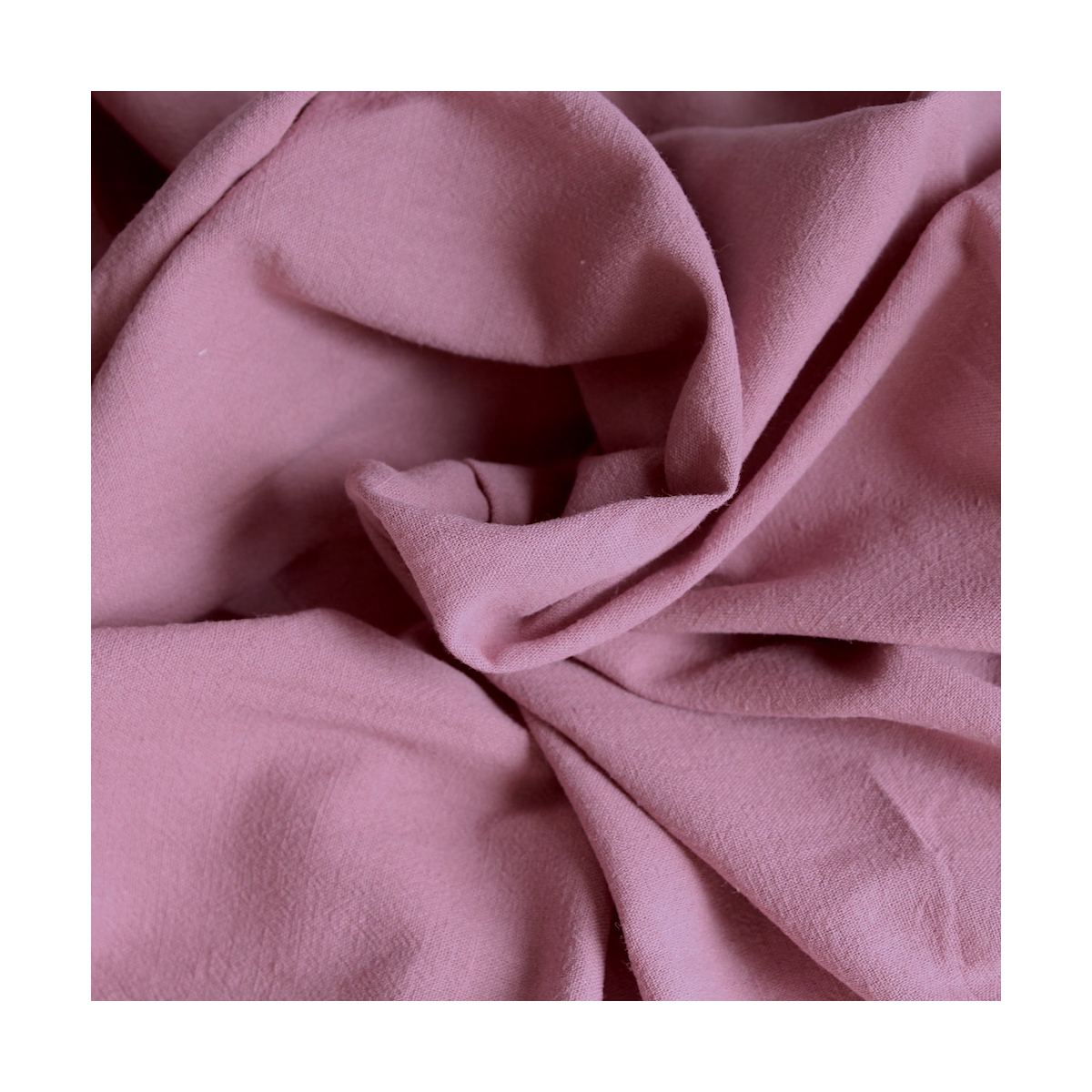 Coton lavé bio coloris bois de rose Qualité Oeko-tex - 5 Coton lavé bio coloris bois de rose Qualité Oeko-tex - 5