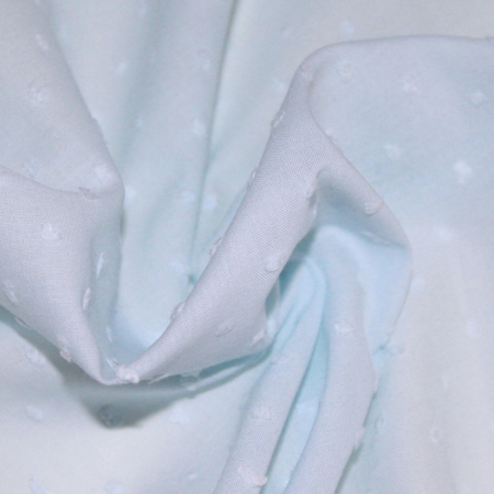 Plumetis de coton coloris Bleu poudré