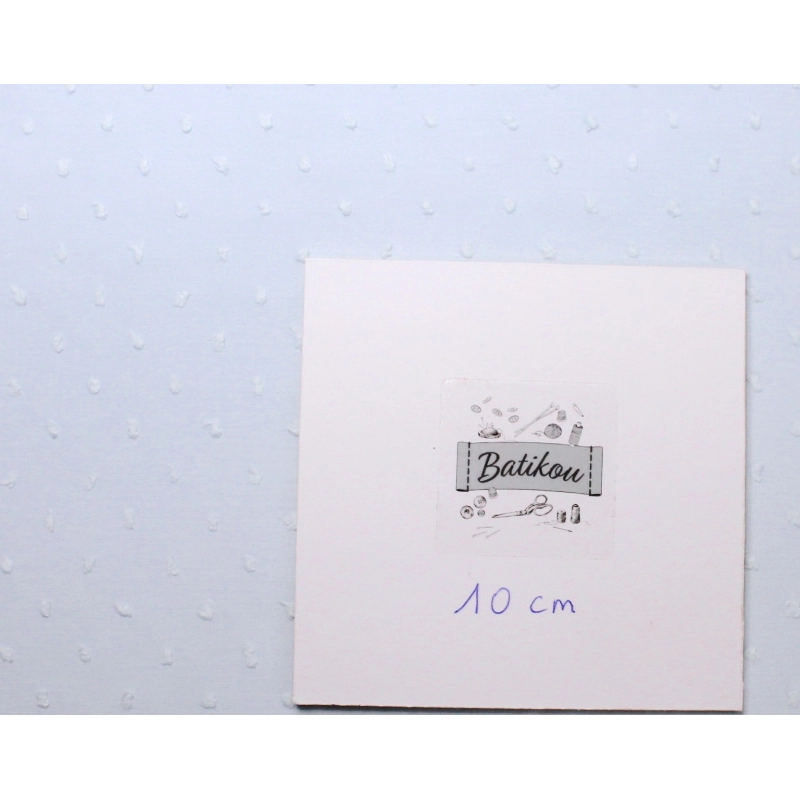 Plumetis de coton coloris Bleu poudré Qualité Oeko-tex - 2