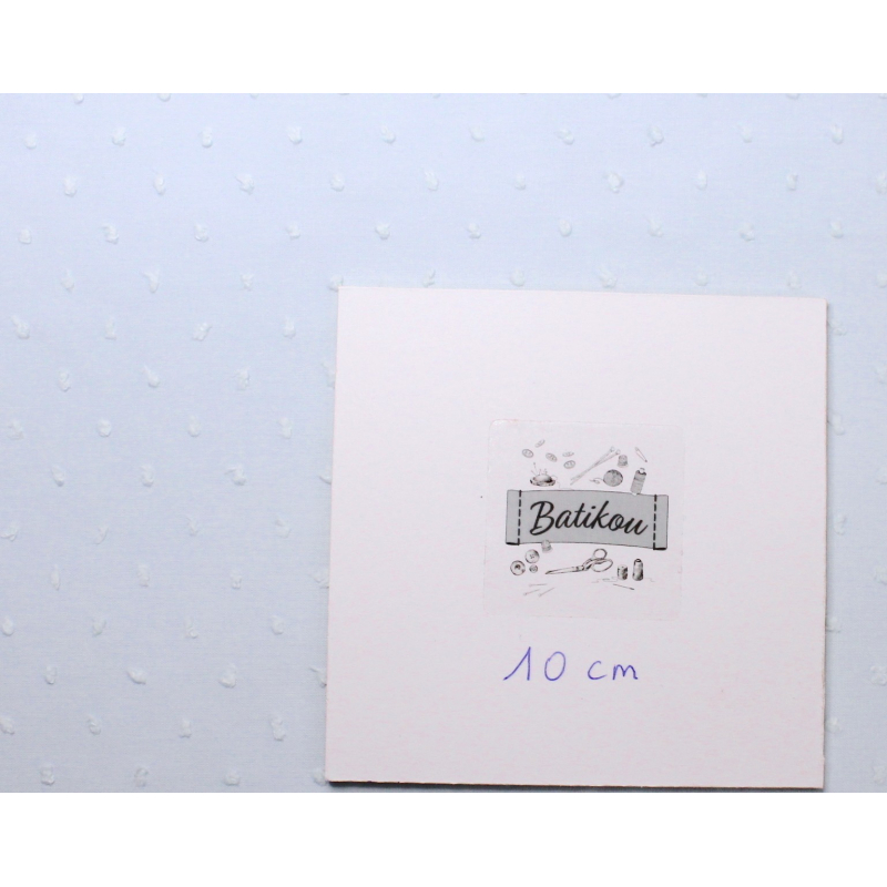 Plumetis de coton coloris Bleu poudré Qualité Oeko-tex - 2