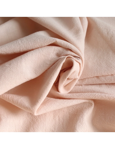 Coton lavé bio coloris nude poudré