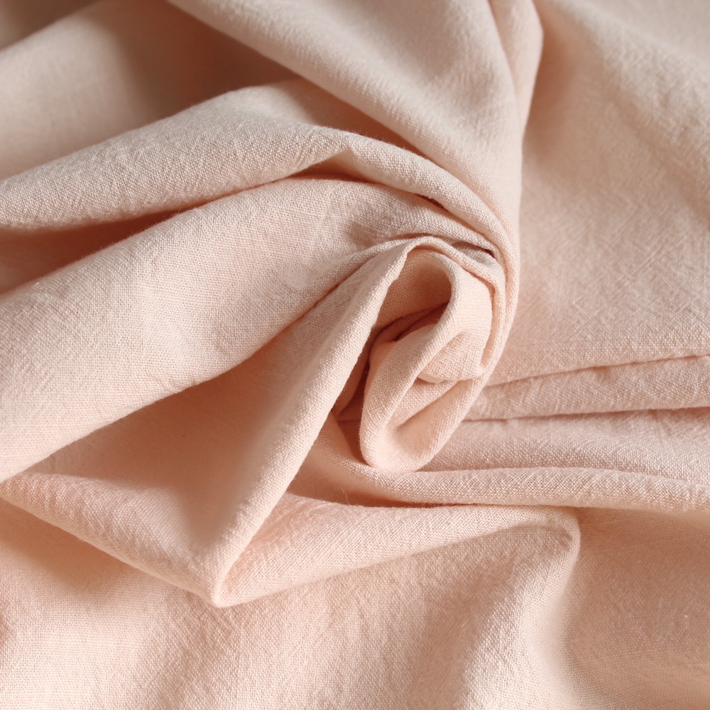 Coton lavé bio coloris nude poudré