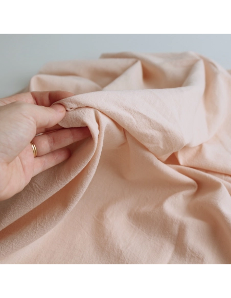 Coton lavé bio coloris nude poudré
