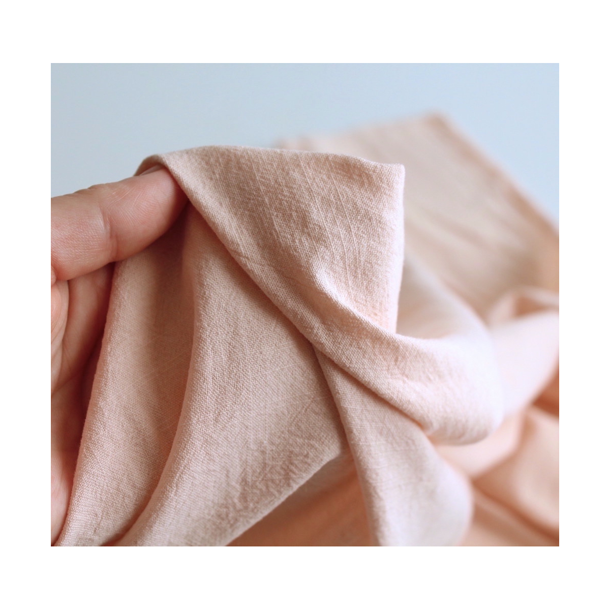 Coton lavé bio coloris nude poudré Coton lavé bio coloris nude poudré