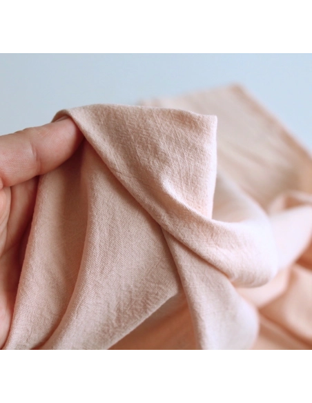 Coton lavé bio coloris nude poudré