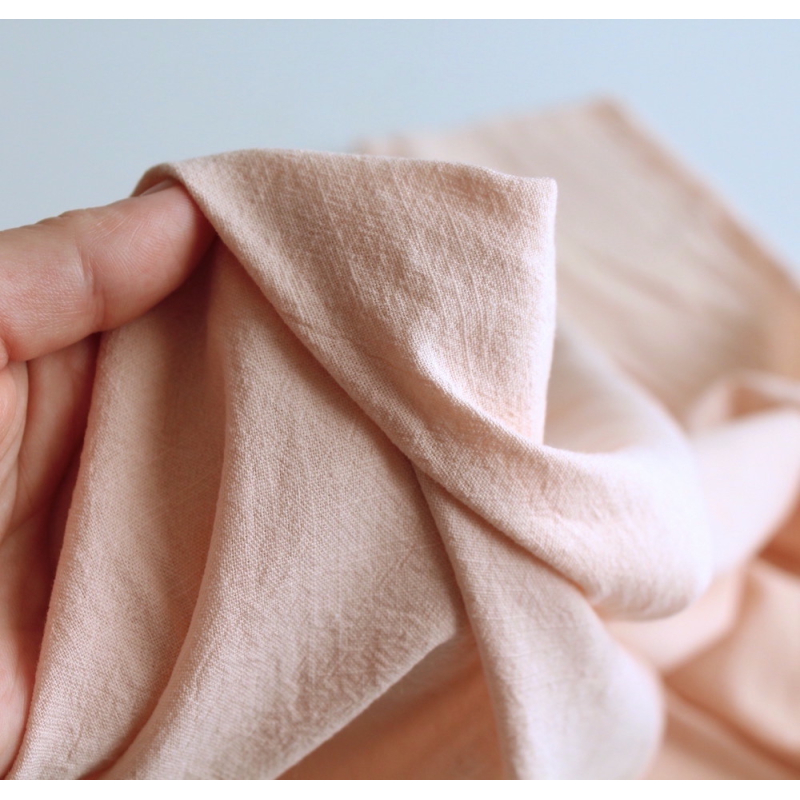 Coton lavé bio coloris nude poudré