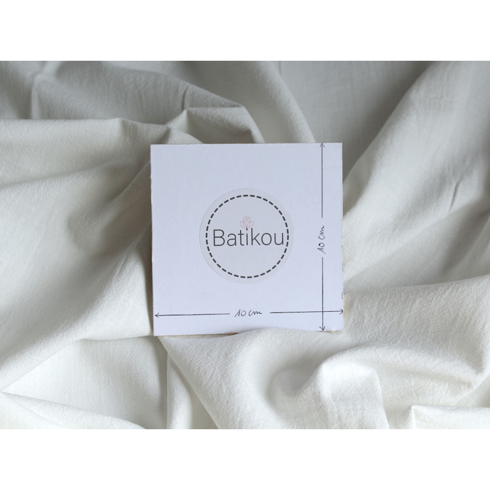 Coton lavé bio coloris blanc cassé